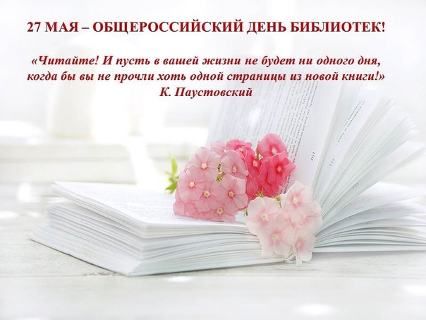 Новости школьного лагеря: Общероссийский день библиотек.
